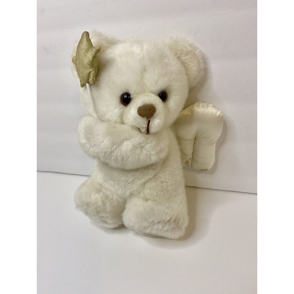 Applause Teddy Bear Angel Wings‎ 1987 9" Plush Stuffed Animal Holiday